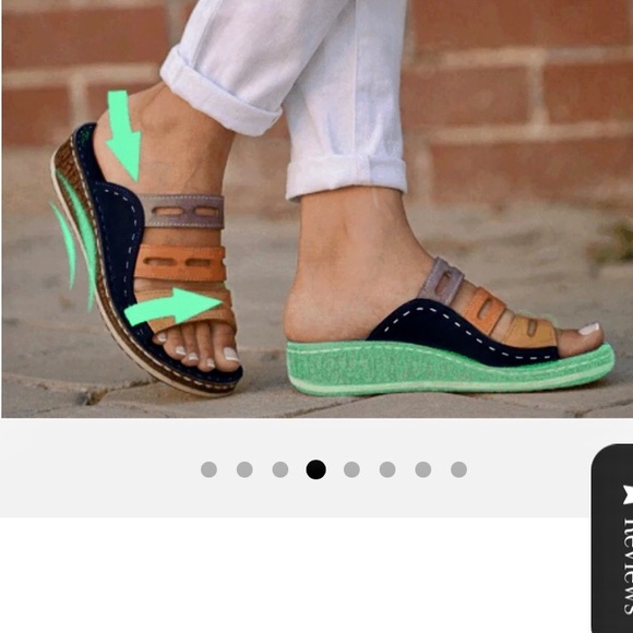 NWT Tri Color Bunion Corrector Sandals 8 - Picture 6 of 7